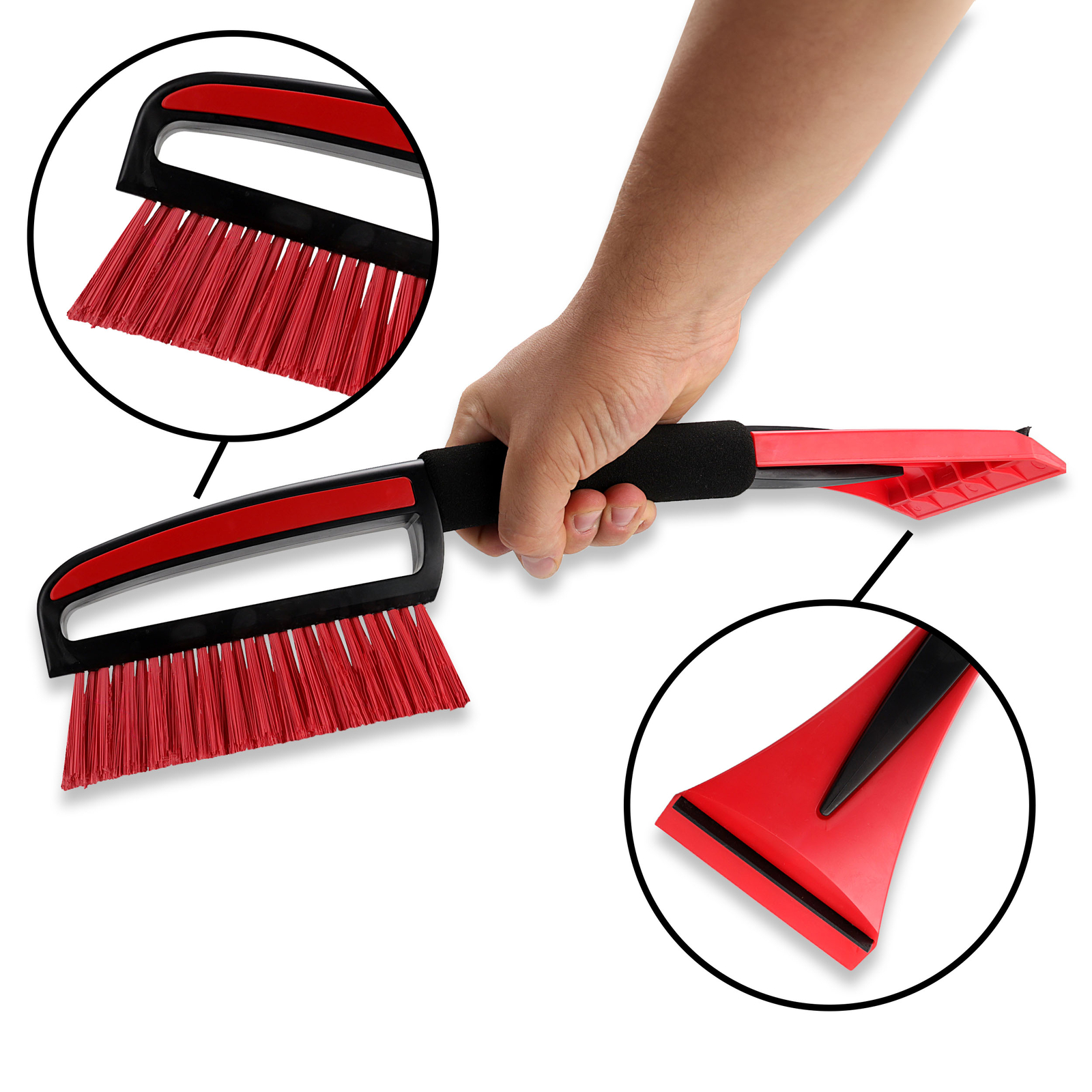 Heyner Premium Ice Scraper SnowStar M Light Pro with Soft Grip and Broom