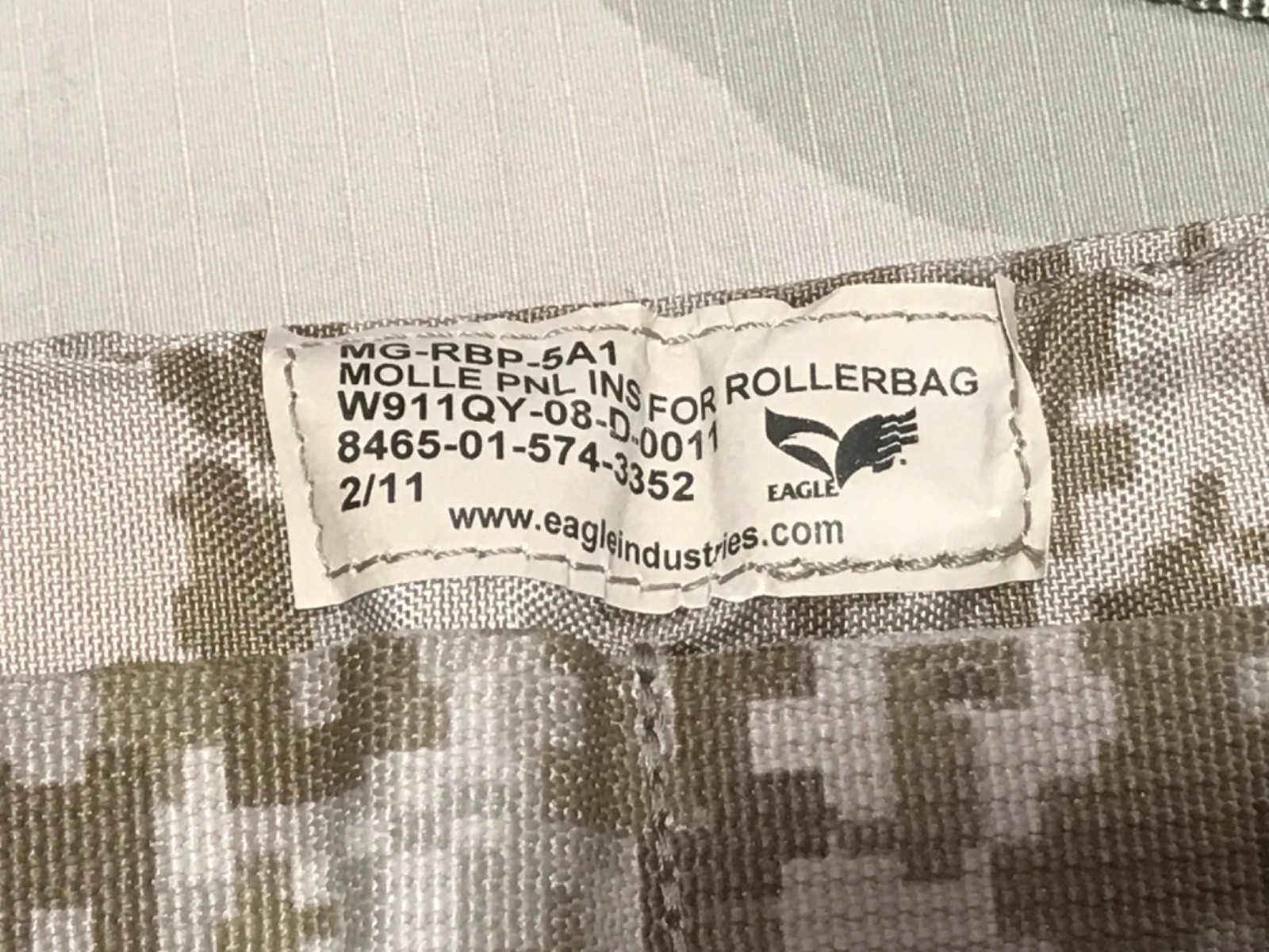 MG-RBP-5A1 Eagle Industries MOLLE Panel Insert for Rollerbag - AOR1