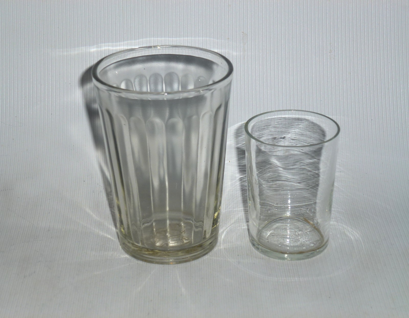 Set of USSR Soviet Russian Faceted Glass 200gr + Shot for vodka 100gr Vintage