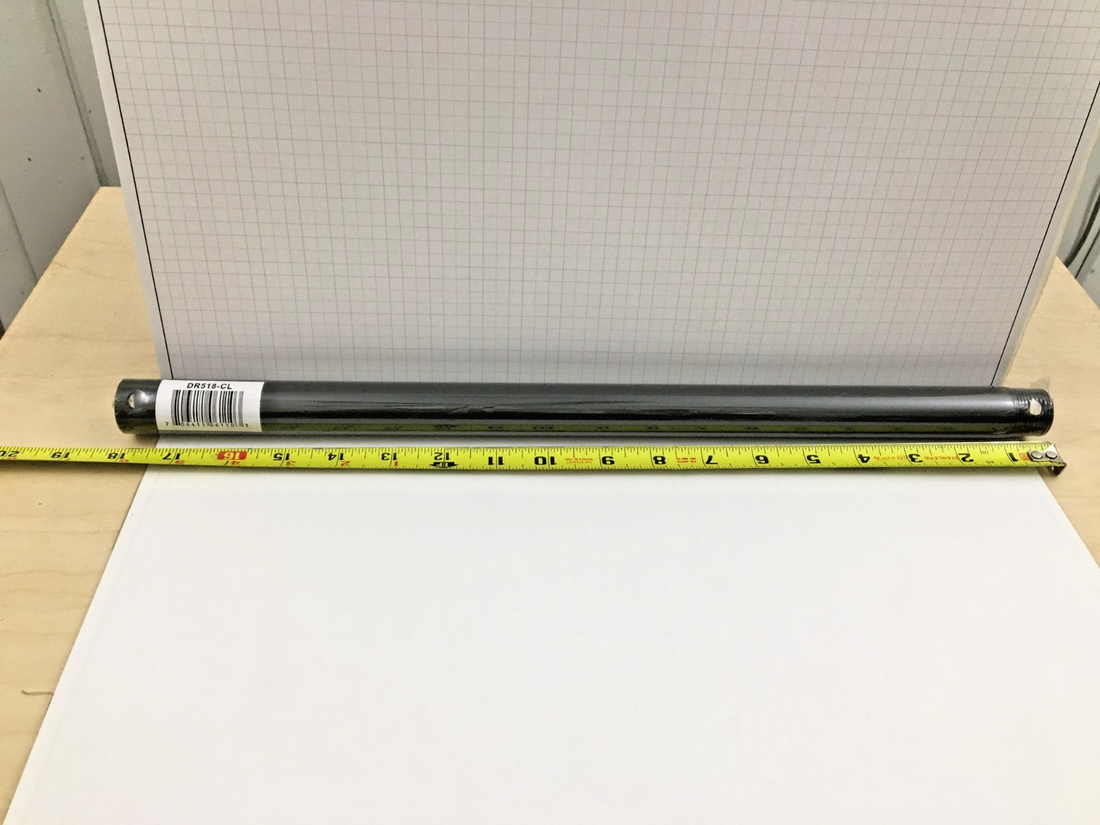 Minka-Aire 18 Inch Ceiling Fan Downrod, 1" OD, - Coal - DR518-CL