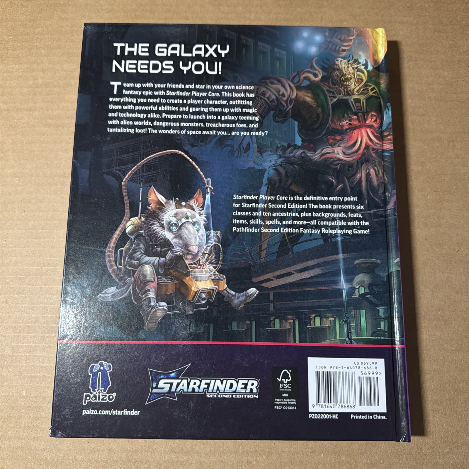 Starfinder 2nd Edition RPG Player Core Hardcover book