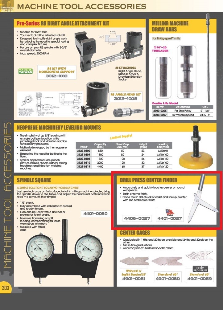DRILL PRESS CENTER FINDER (4406-0027)