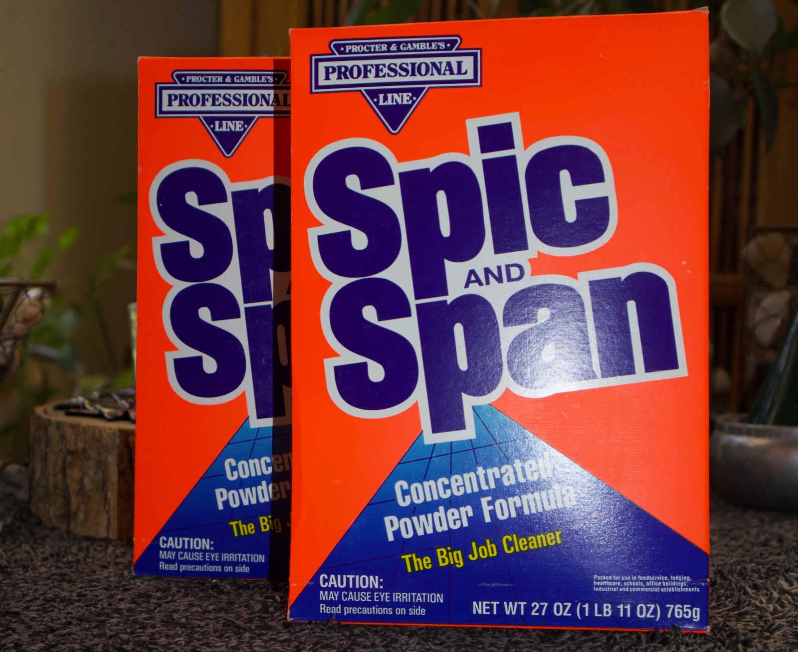 2 Boxes Vtg P&G Professional Line Spic and Span Concentrated Powder Formula 27oz