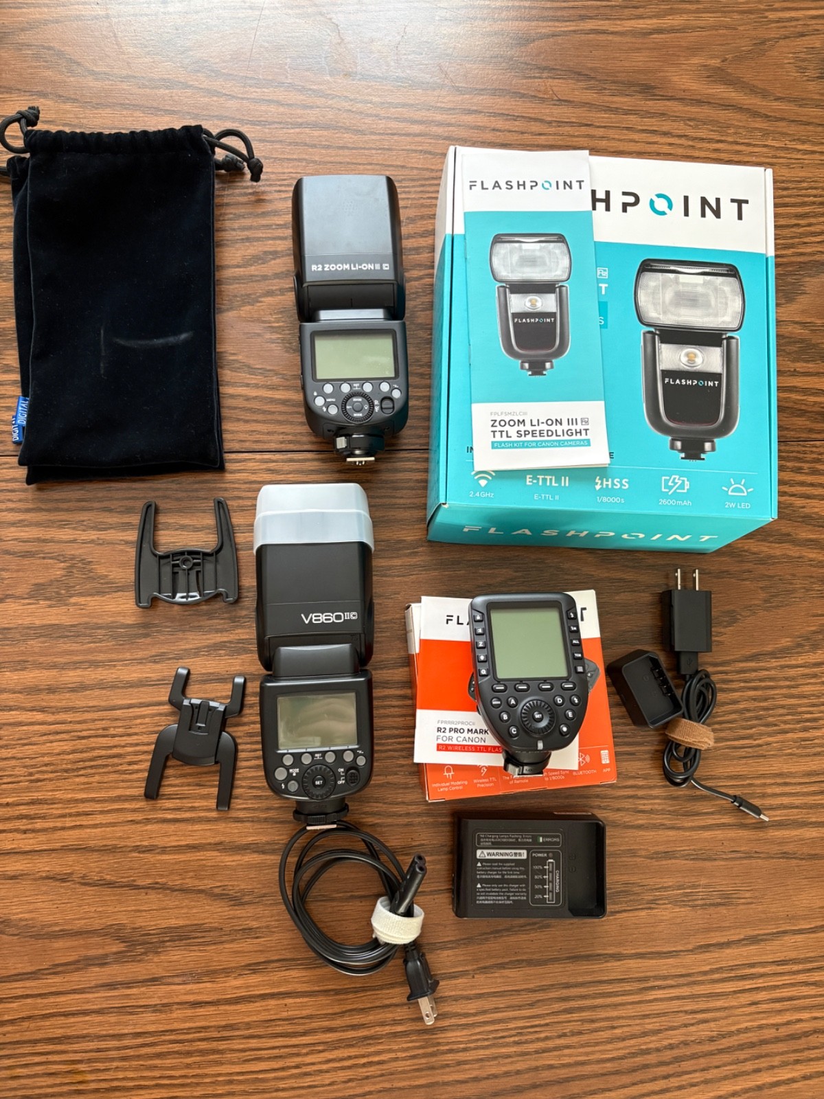 Canon Flash Kit: Flashpoint and Godox Speedlites with Trigger
