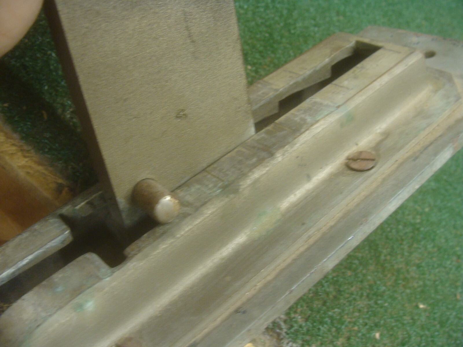 Vintage work bench adjustable seat attachment Brass Nautical Military Industrial