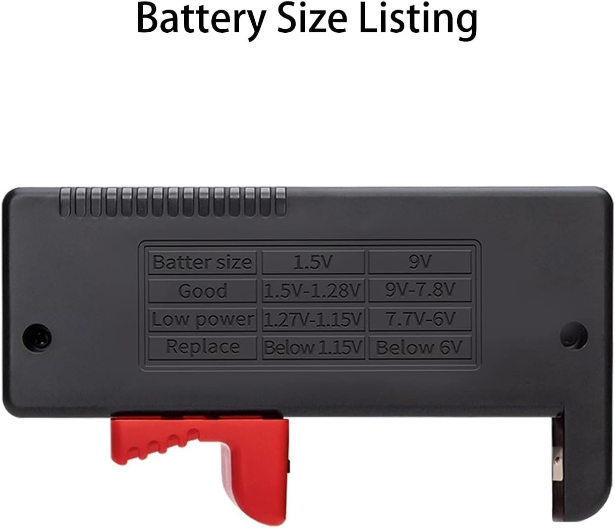 Compact Portable Battery Tester for AAA AA C D 9V Button Cells - Model BT-168