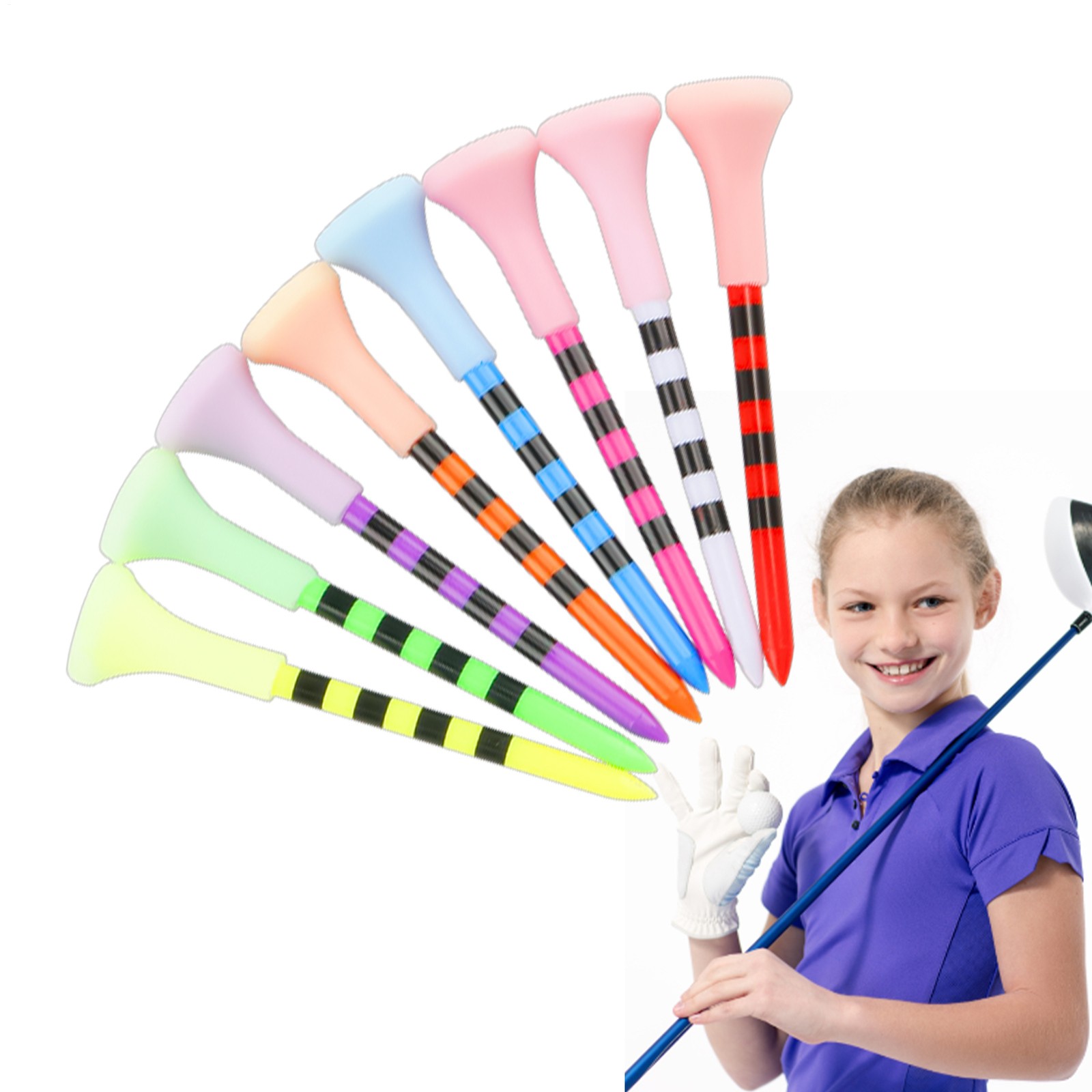 Light Up Golf Tees 50pcs Lighted Golf Course Supplies Professional