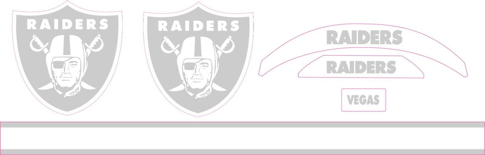 LAS VEGAS RAIDERS MINI HELMET DECALS