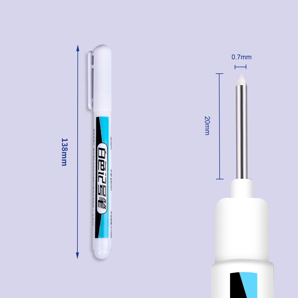 3Pcs 0.7mm White Permanent Paint Marker Pen for Rock Wood Plastic Glass Metal