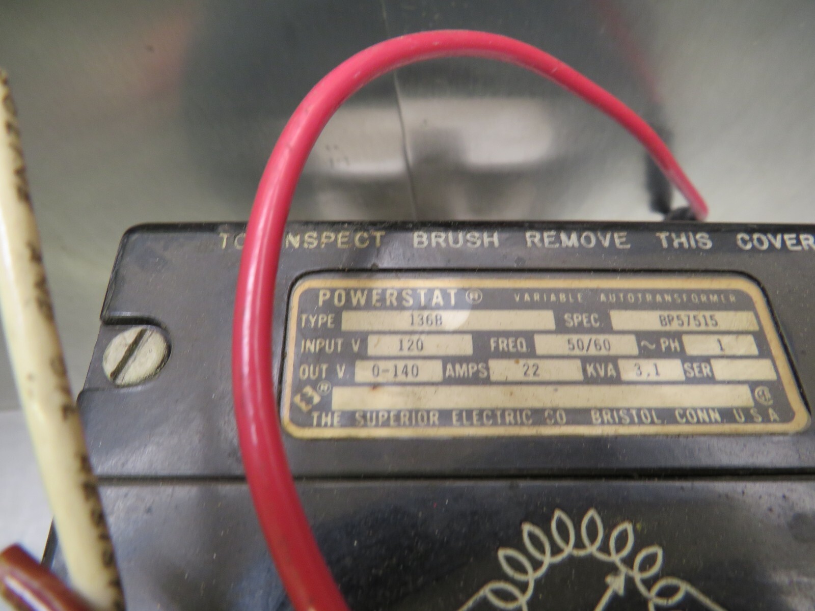 Powerstat 136B Spec: BP57515 Transformer