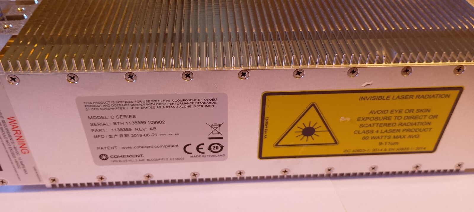 Coherent laser head 1138389 rev AB