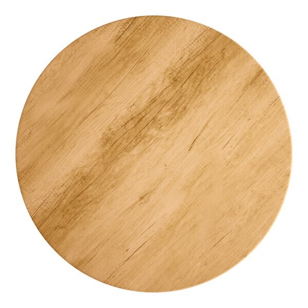 36'' Round Restaurant Table Top with Maple Laminate Top Finish