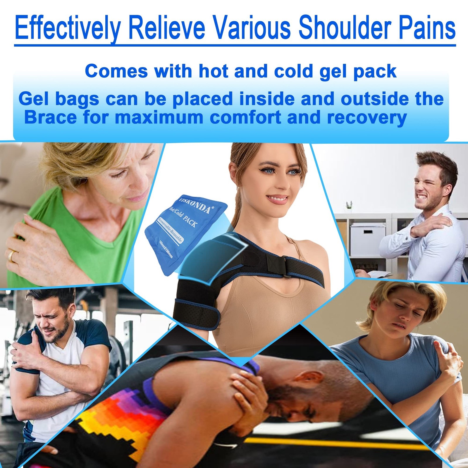 VISKONDA Shoulder Brace Sling Immobilizer and Compression Sleeve,Rotator Cuff...