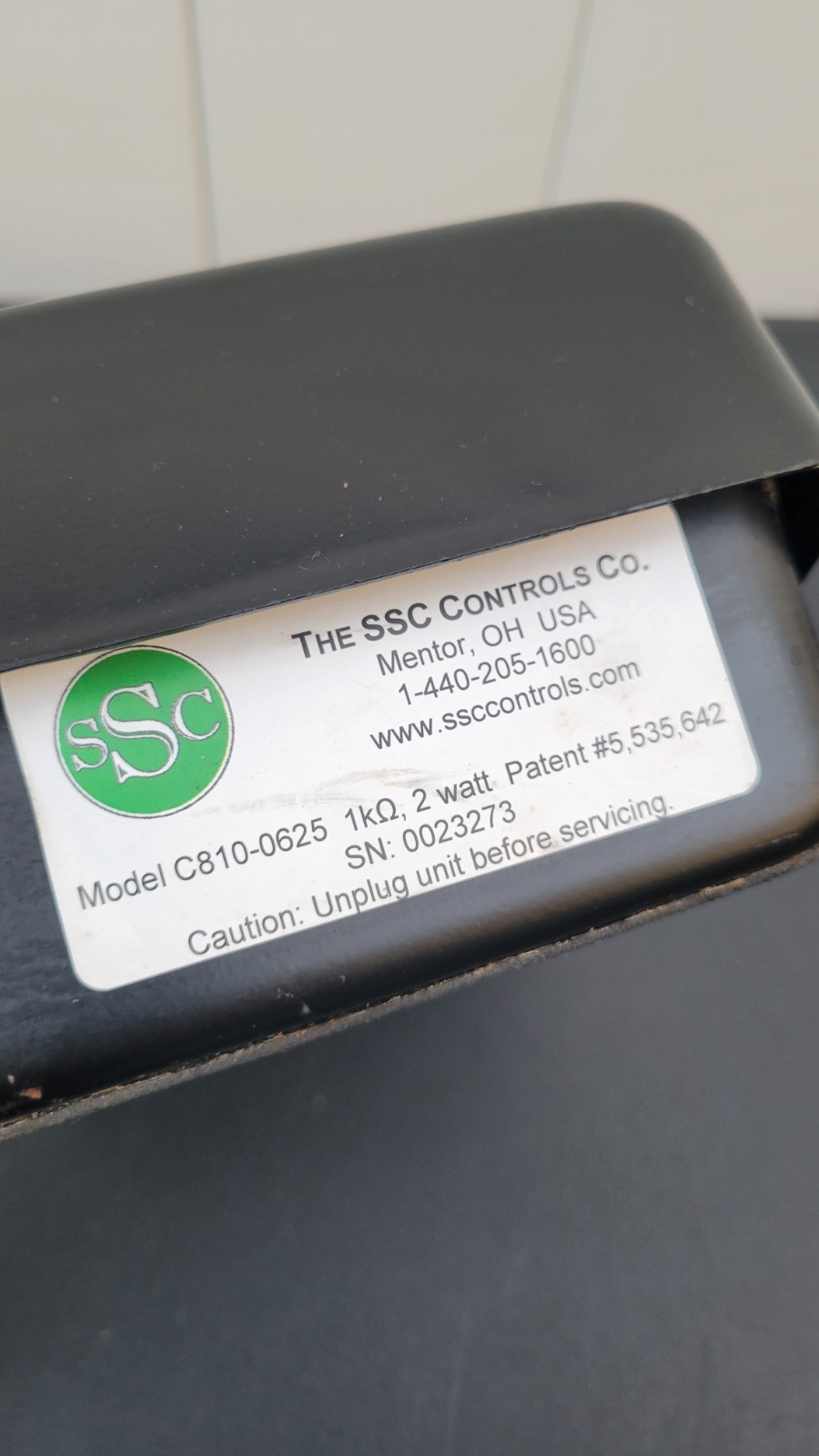 SSC Controls C810-0625 Foot Pedal Switch Variable Speed Controller – 1kΩ 2W –...