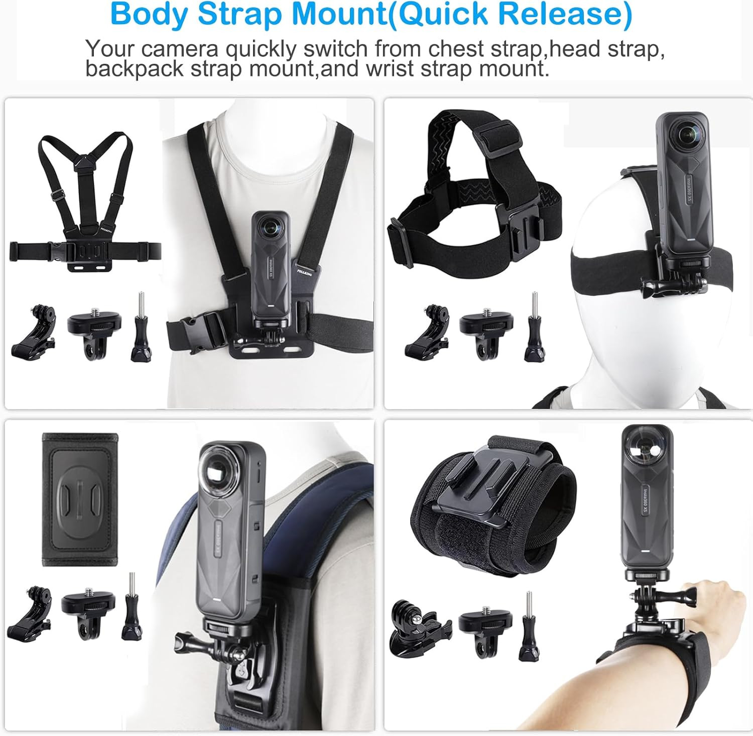 Accessories Kit for Insta360 One X5/X4/X3/X2/X, One R, X and Gopro Hero 9,New Qu