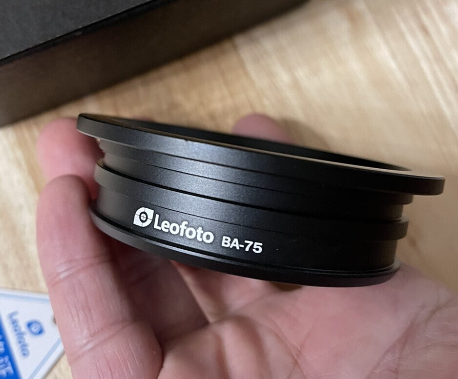 OPEN Leofoto BA-75 75mm Half-Bowl Adapter for LN-364C, LM 75mm Bowl Tripod
