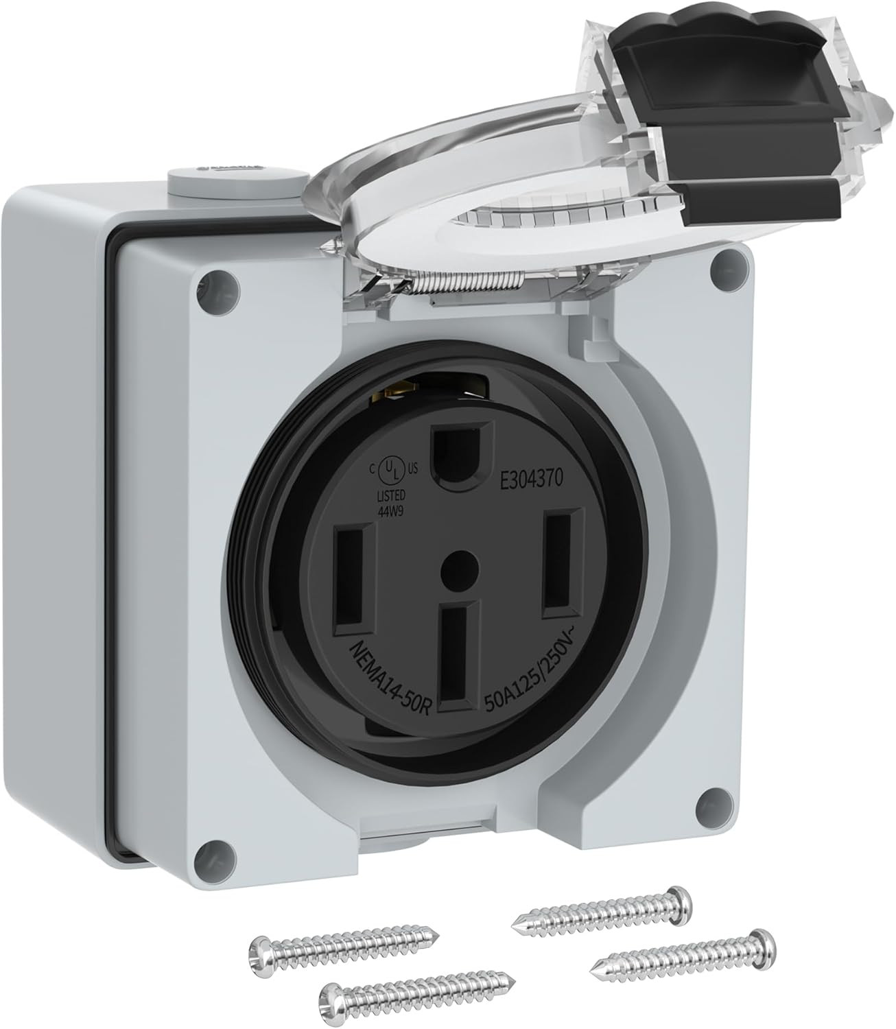 50 Amp RV Outlet Box 125/250V NEMA 14-50R RV Receptacle ETL Listed Weatherpro...