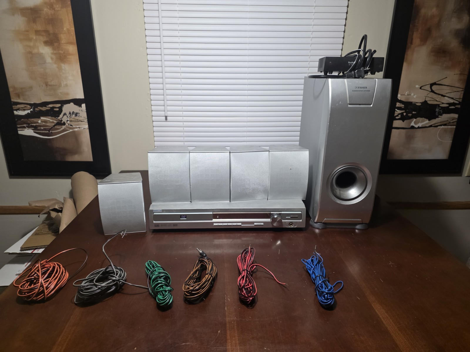 FISHER DVD Receiver Model Jcx-ts750a 5.1 Home Theater System
