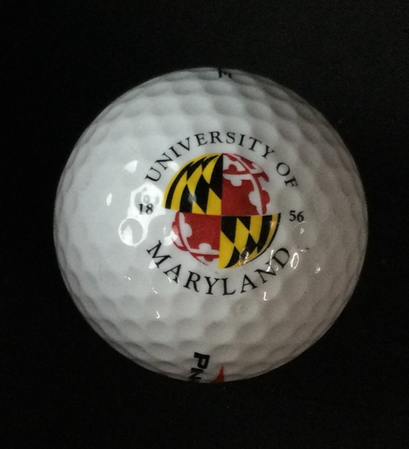 The University of Maryland Est. 1856 Pinnacle #4 Titanium Distance Golf Ball