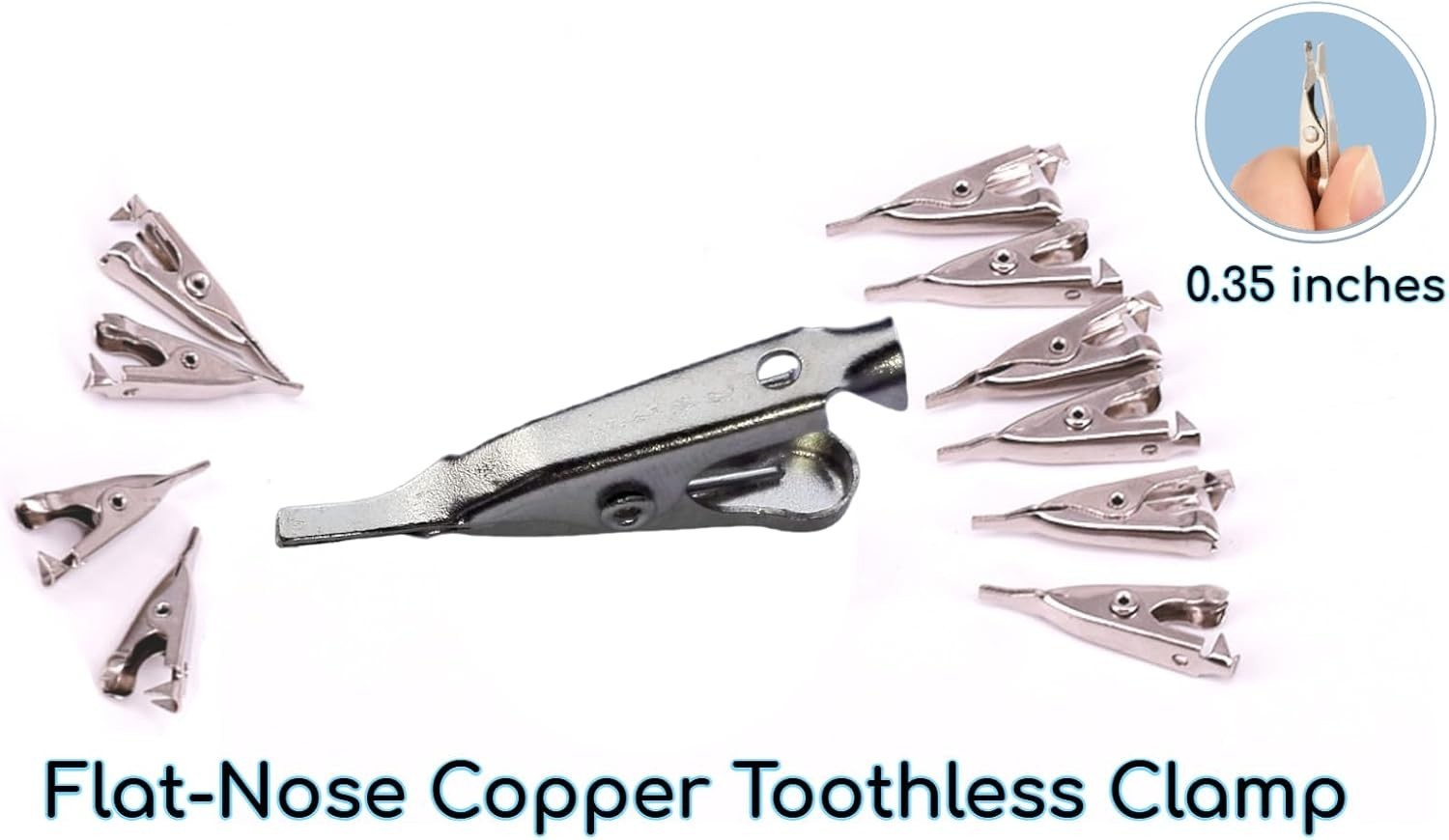 50 Pack - Toothless Micro Steel Alligator Clips with Smooth Jawed and Micros...