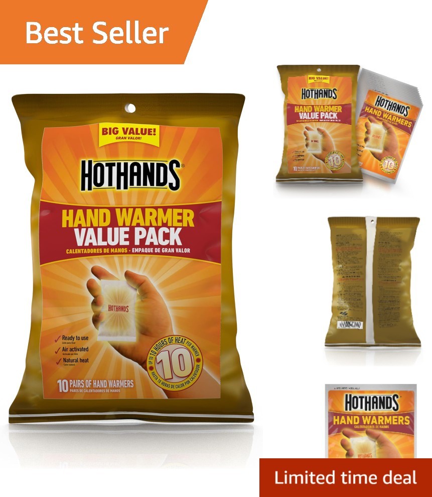 The  10 Count Hand Warmers - 10-Hour Warmth, Perfect for Outdoors