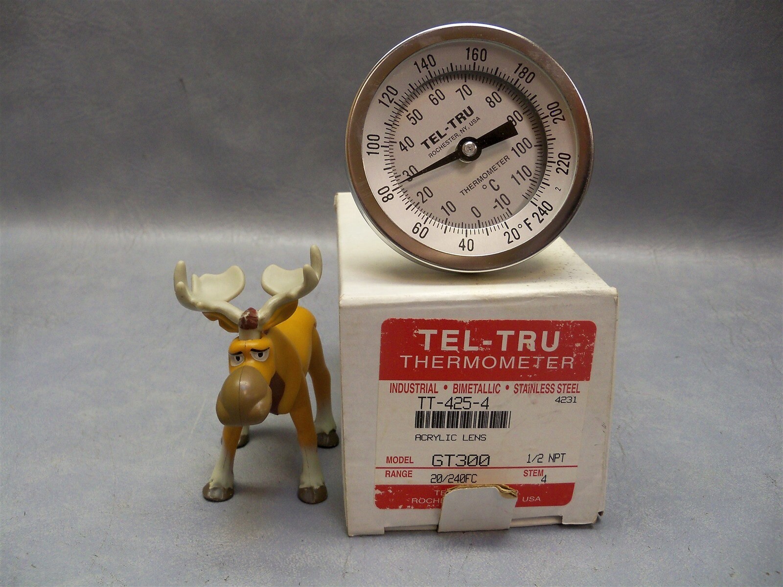 1/2 NPT Thermometer GT300 Tel-Tru 20° - 240° F TT-425-4