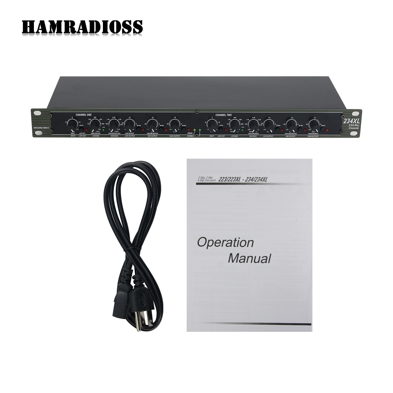 234XL 2-/3-/4 Way Electronic Crossover Audio Crossover Professional for DBX