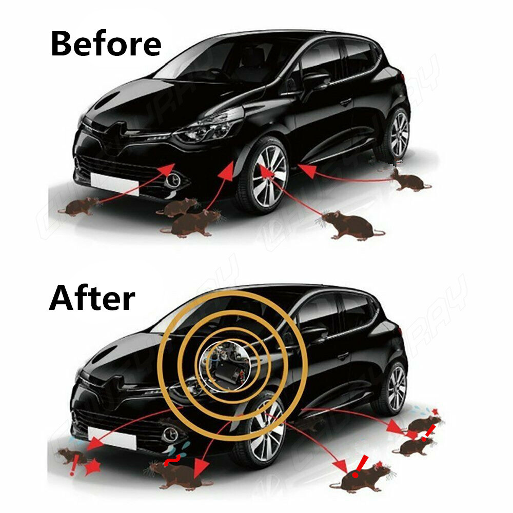 12V Ultrasonic Mouse Repeller fit Car Vehicle Rat Rodent Pest Animal Deterrent
