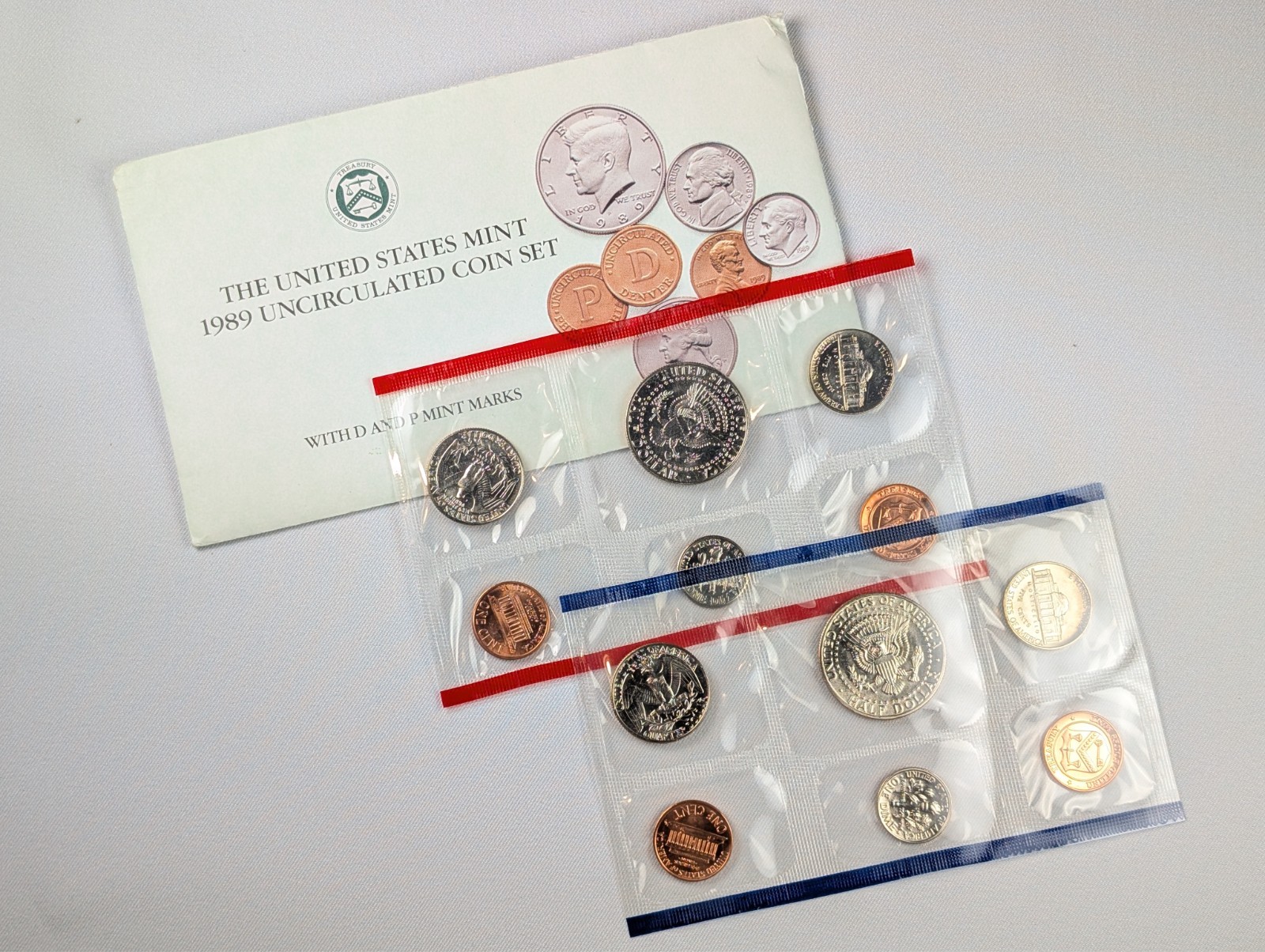 1989 U.S. Uncirculated Coin Set in Original Government Packaging OGP COA US Mint