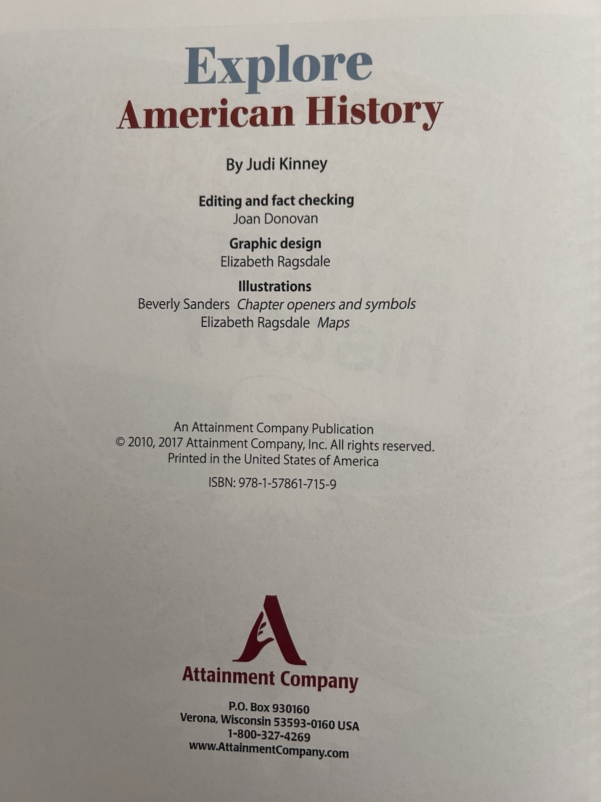 Explore American History Teacher’s Manual & Student Workbook