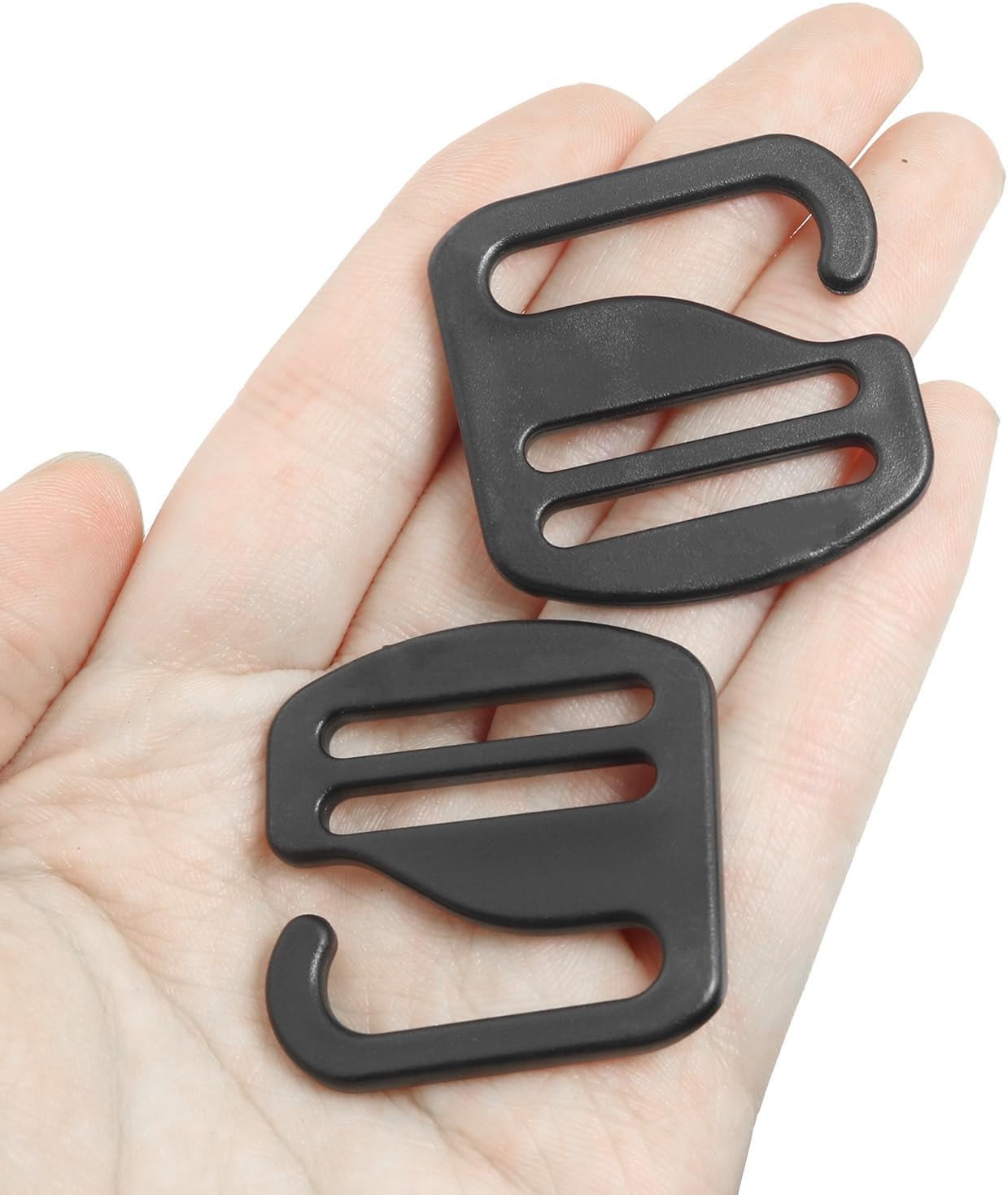 G Hook 12PCS 26Mm / 1Inch Black G-Hook Wave Buckles Backpack Strap Belt Hardware