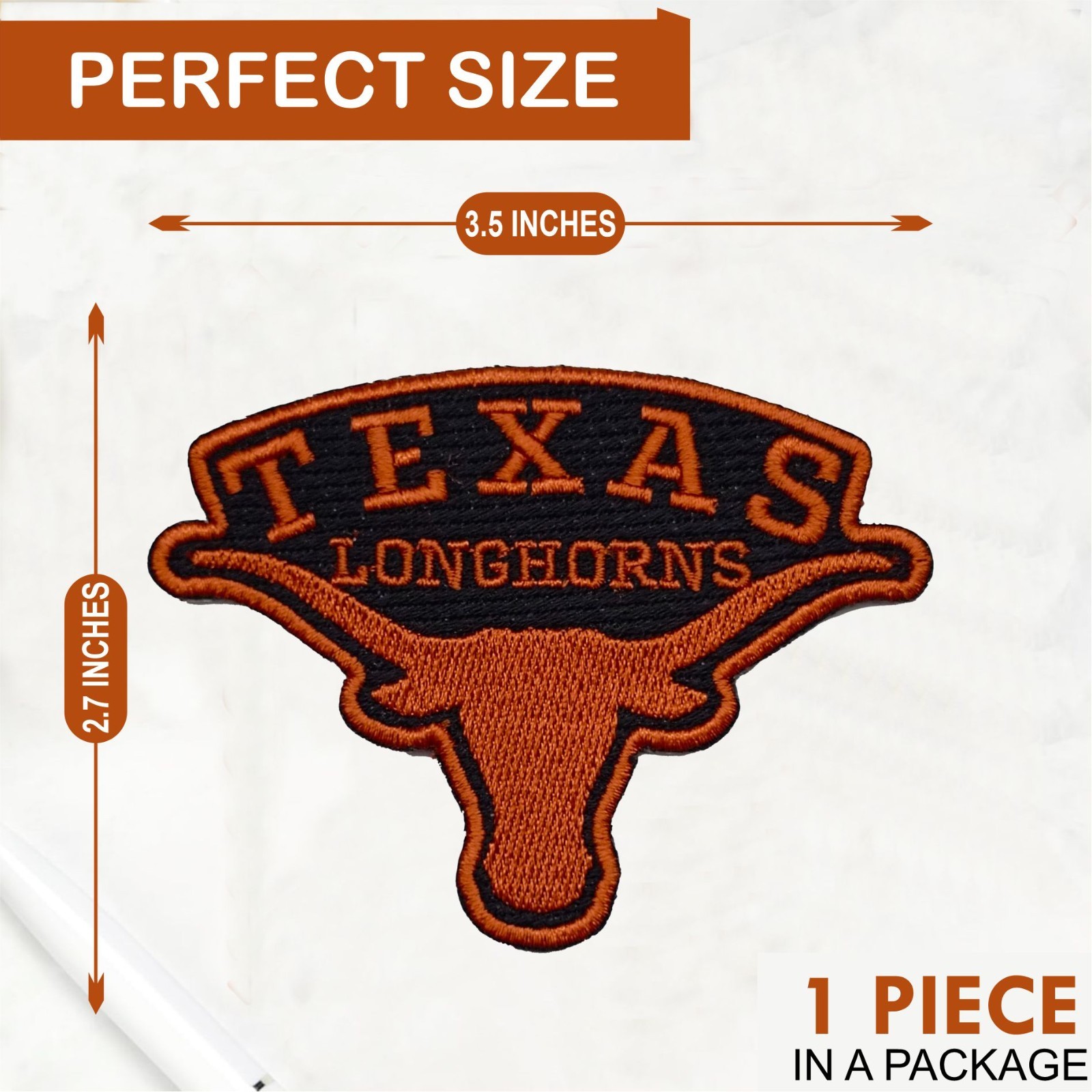 Texas Longhorns NCAA Team Logo Iron On Patch - Sew Patch - Embroidered Patch