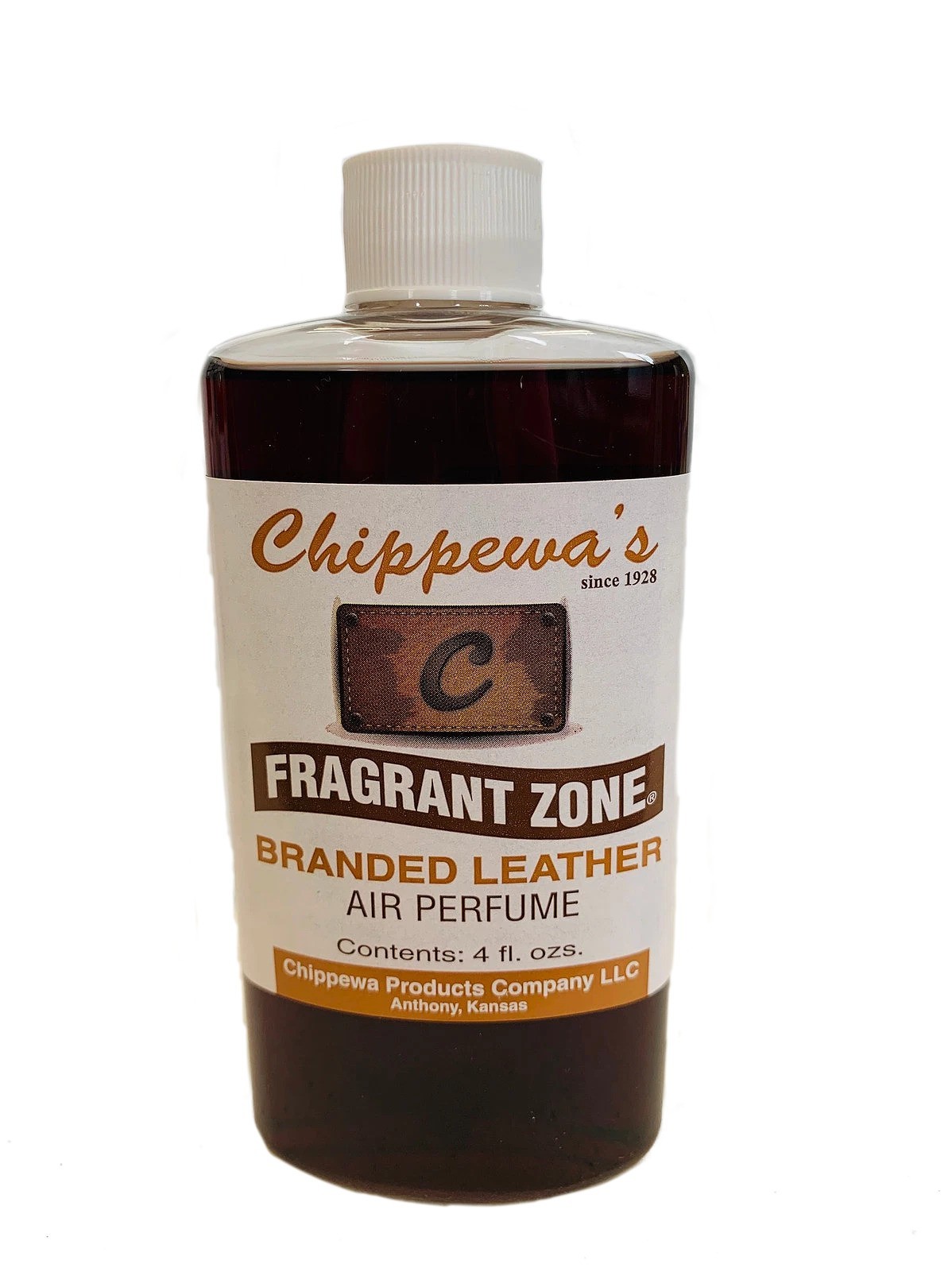 FRAGRANT ZONE Branded Leather Chippewa's oil scent "The Truckers air Freshener"