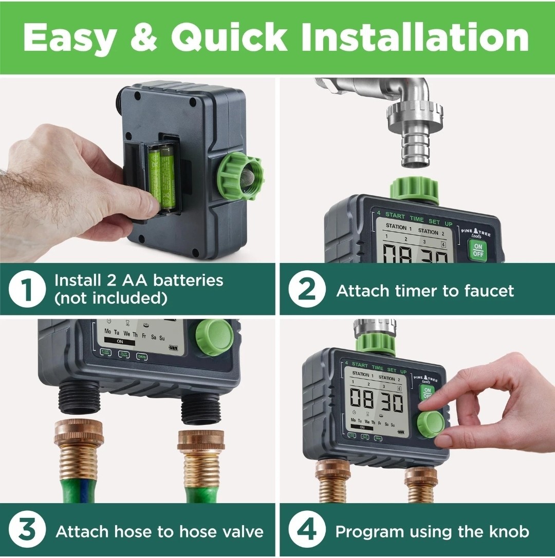 Hose Timer - Programmable Water Timer for Garden Hose Automatic & Manual (B3-B15