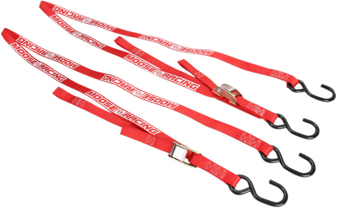 Moose 7' Heavy Duty Red Tie Downs w/Soft Tie (3920-0303)