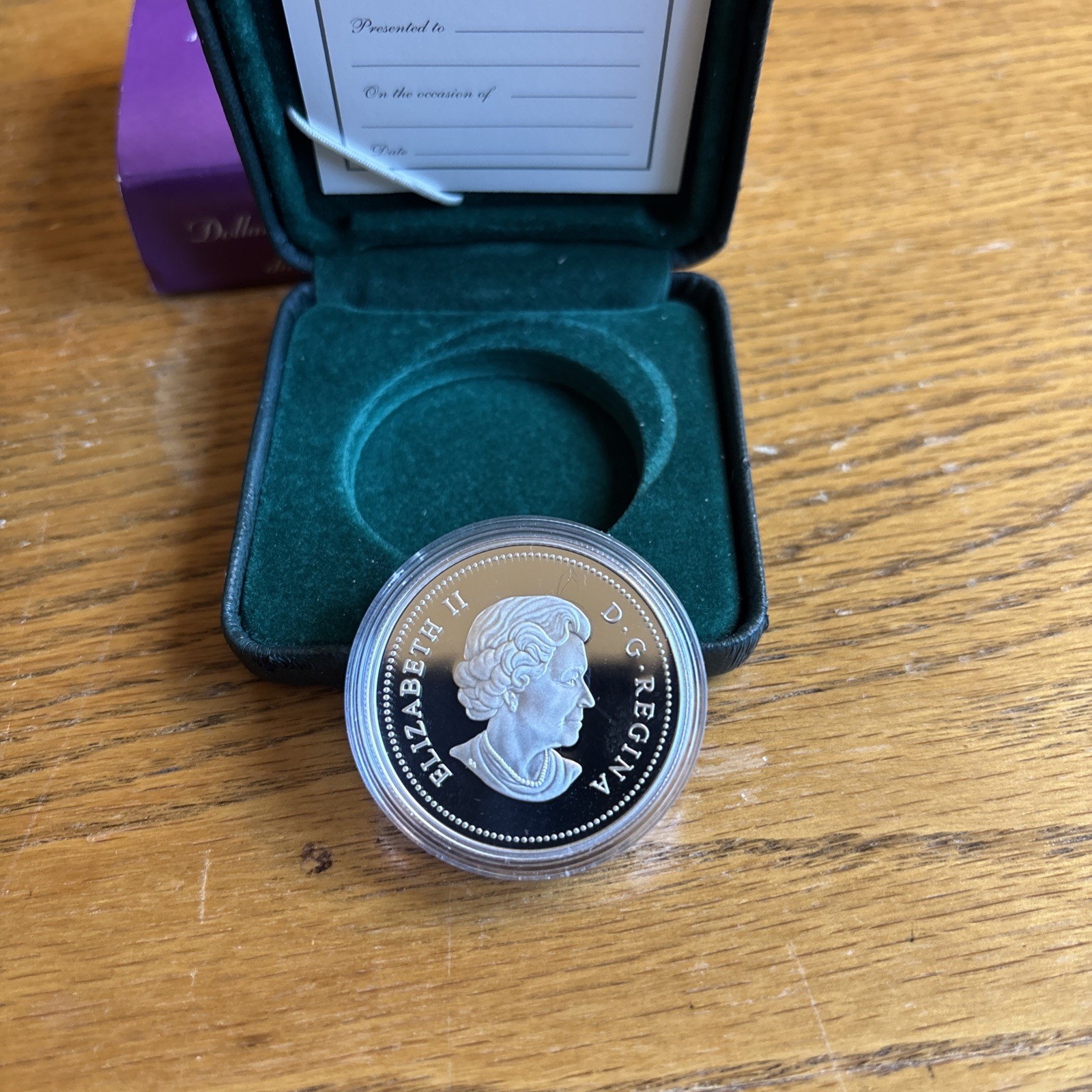 2003 CANADA SILVER PROOF CORONATION DOLLAR IN ORIGINAL GOV'T PACKAGING W/COA