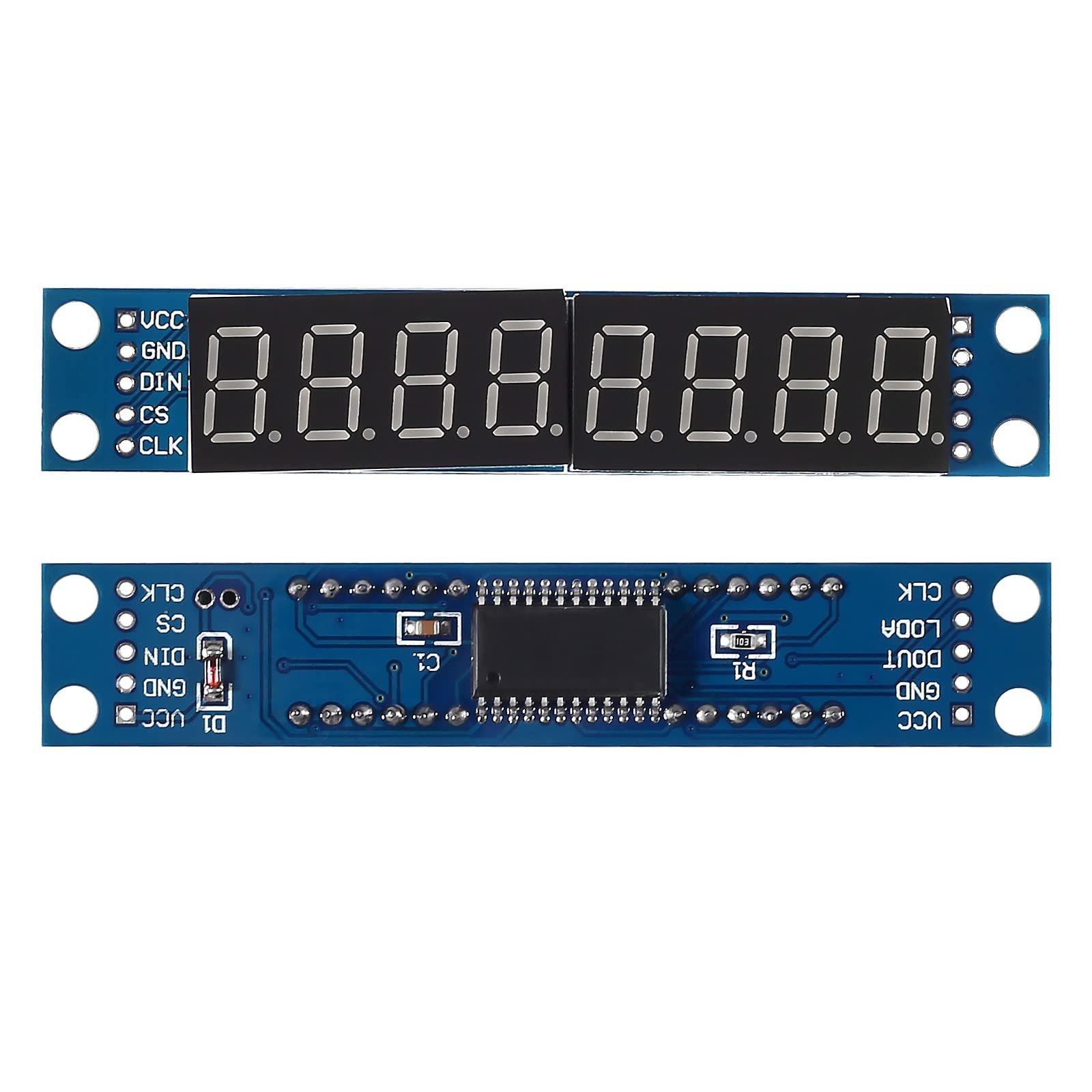 6 PCS 8-Digit 7 Segment MAX7219 Digital Module, LED Display, MCU, AVR, STM32