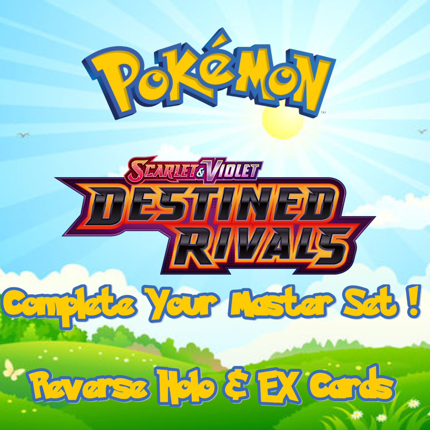 Destined Rivals Pokemon Cards Reverse Holo EX Master Set Singles You Pick