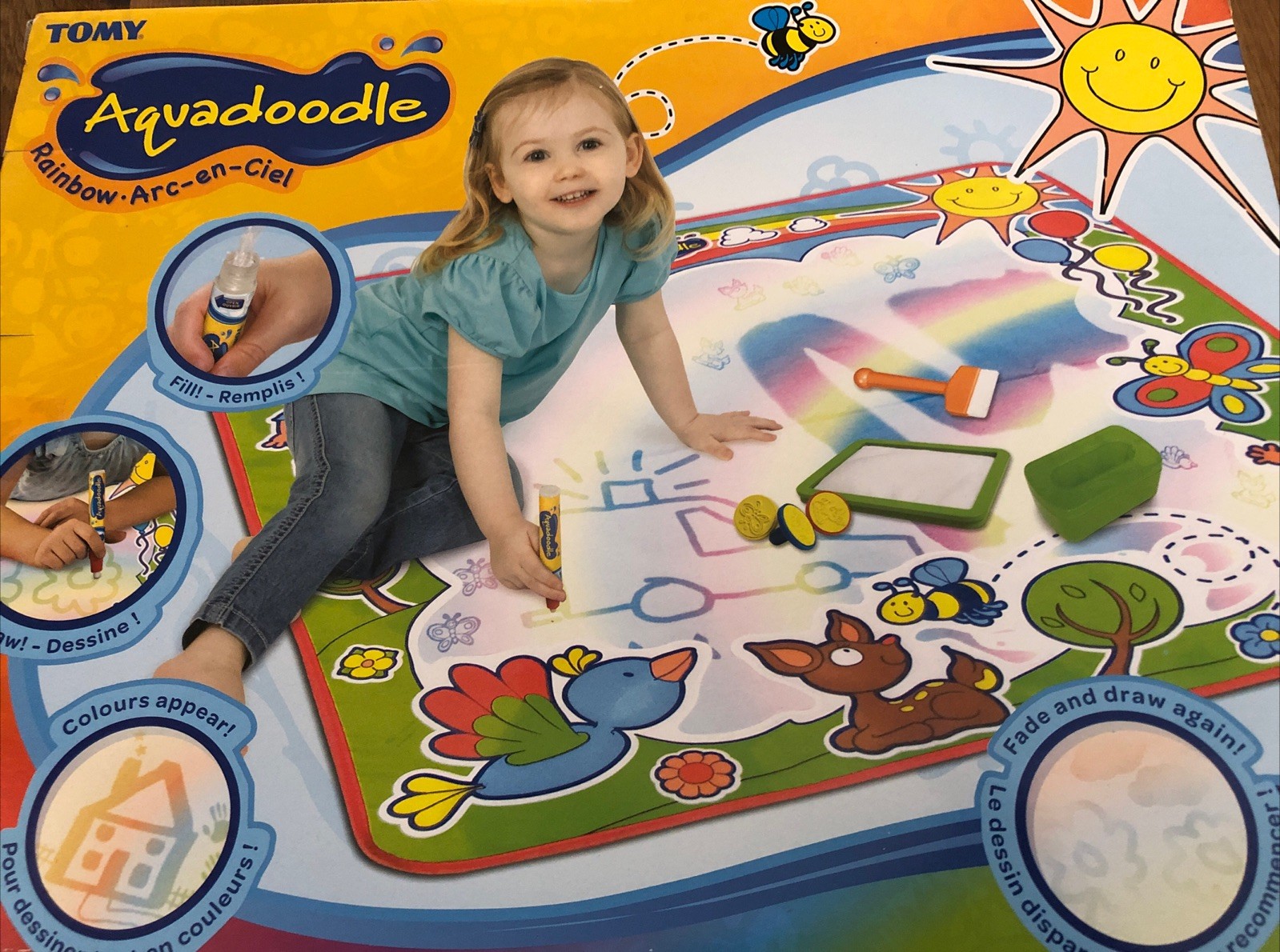 Aquadoodle Rainbow Water Doodle Mat for Kids 18M+ | No-Mess