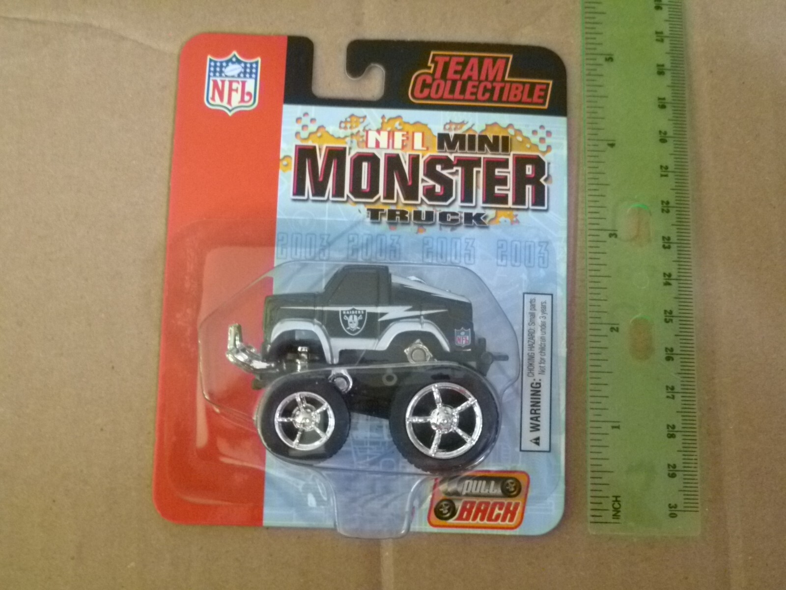 2003 Fleer Oakland Los Angeles Las Vegas Raiders Mini Monster Die Cast Truck