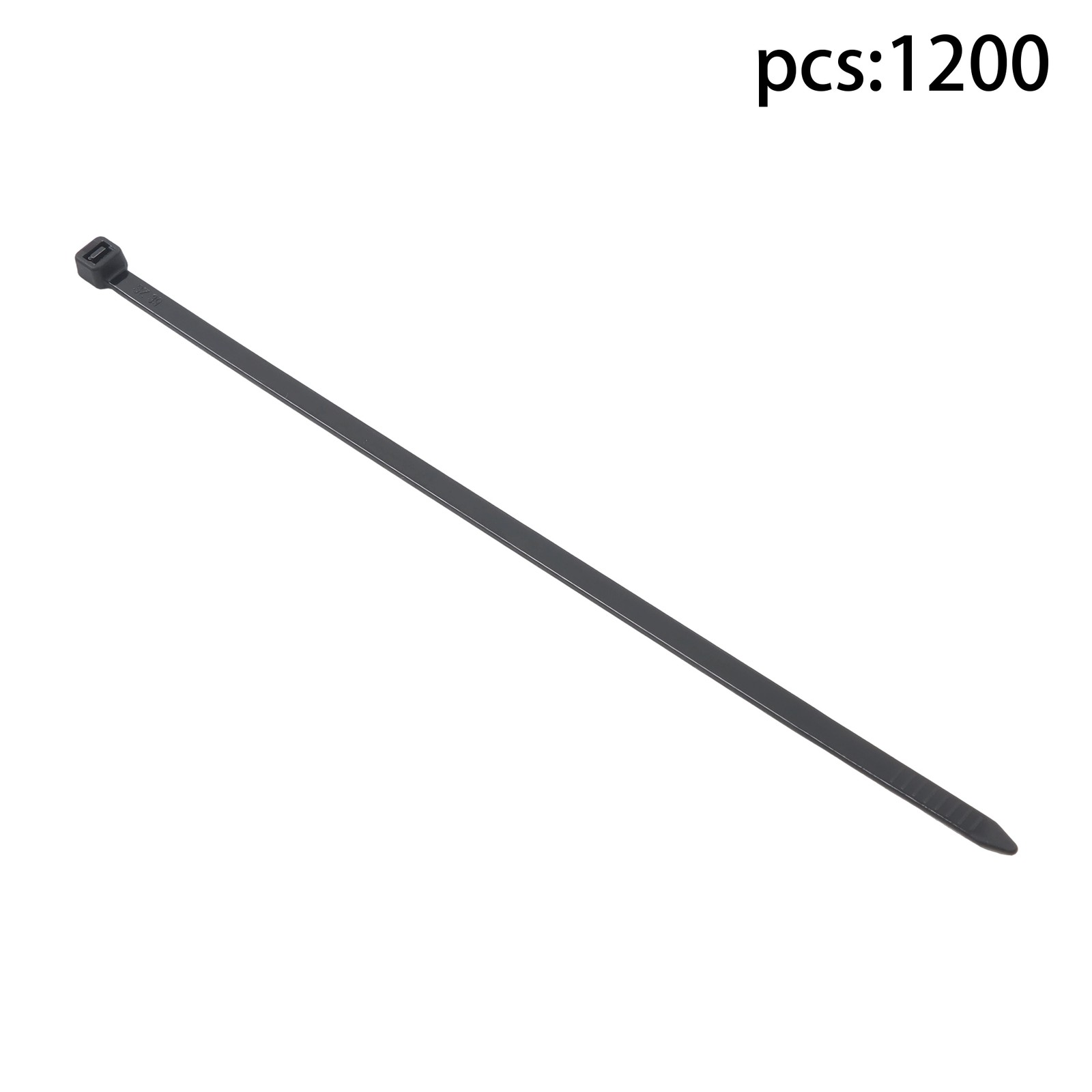 8 Inches, 65 lb Tensile Strength, Self-locking Nylon Cable Ties, Black, 1200Pcs