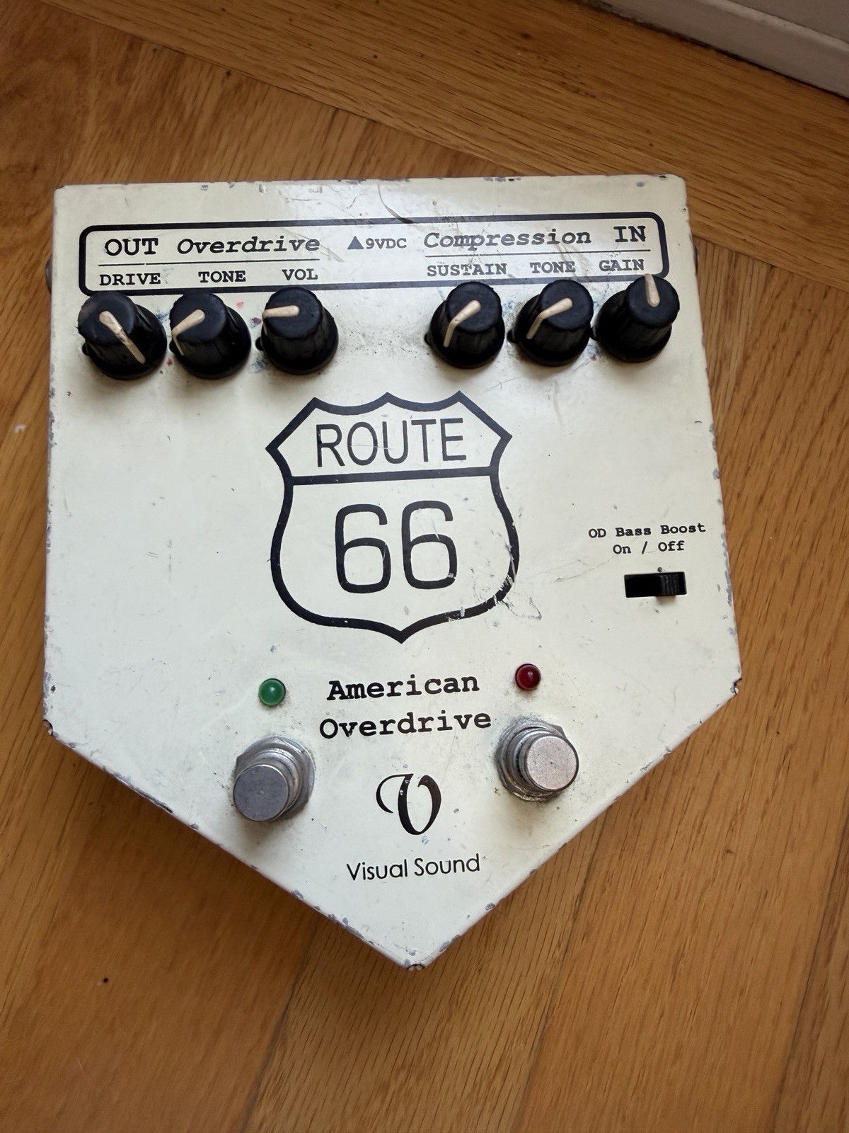 Visual Sound Route 66 American Overdrive Compressor Effects Pedal V1