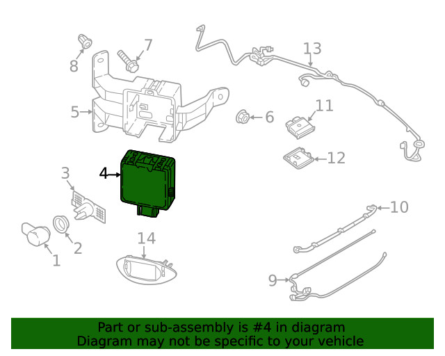Genuine Volkswagen Blind Spot Detection System Warning Sensor 2Q0-907-686-B