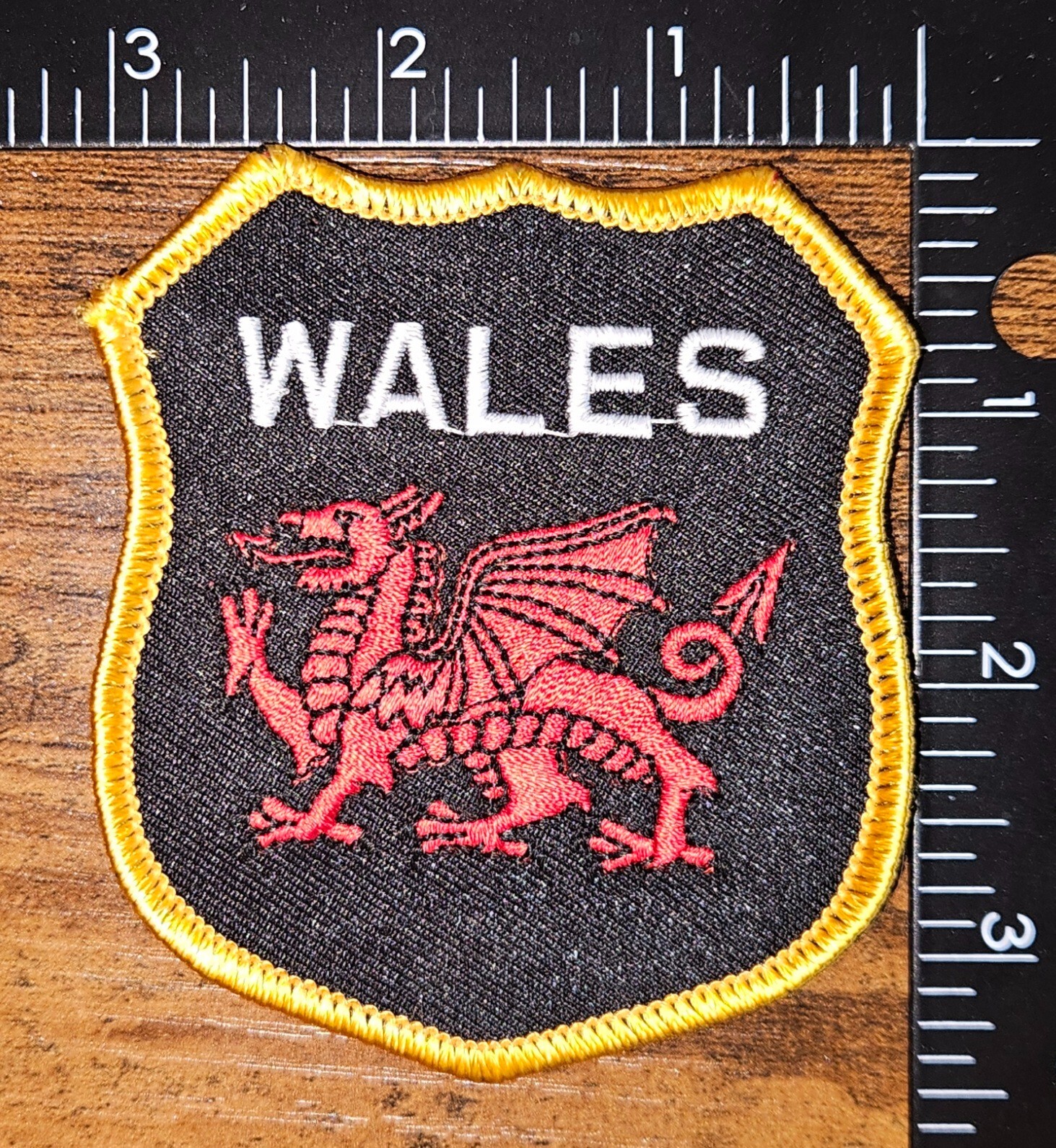 Wales Great Britain Welsh Dragon Shield Travel Europe Britain Patch