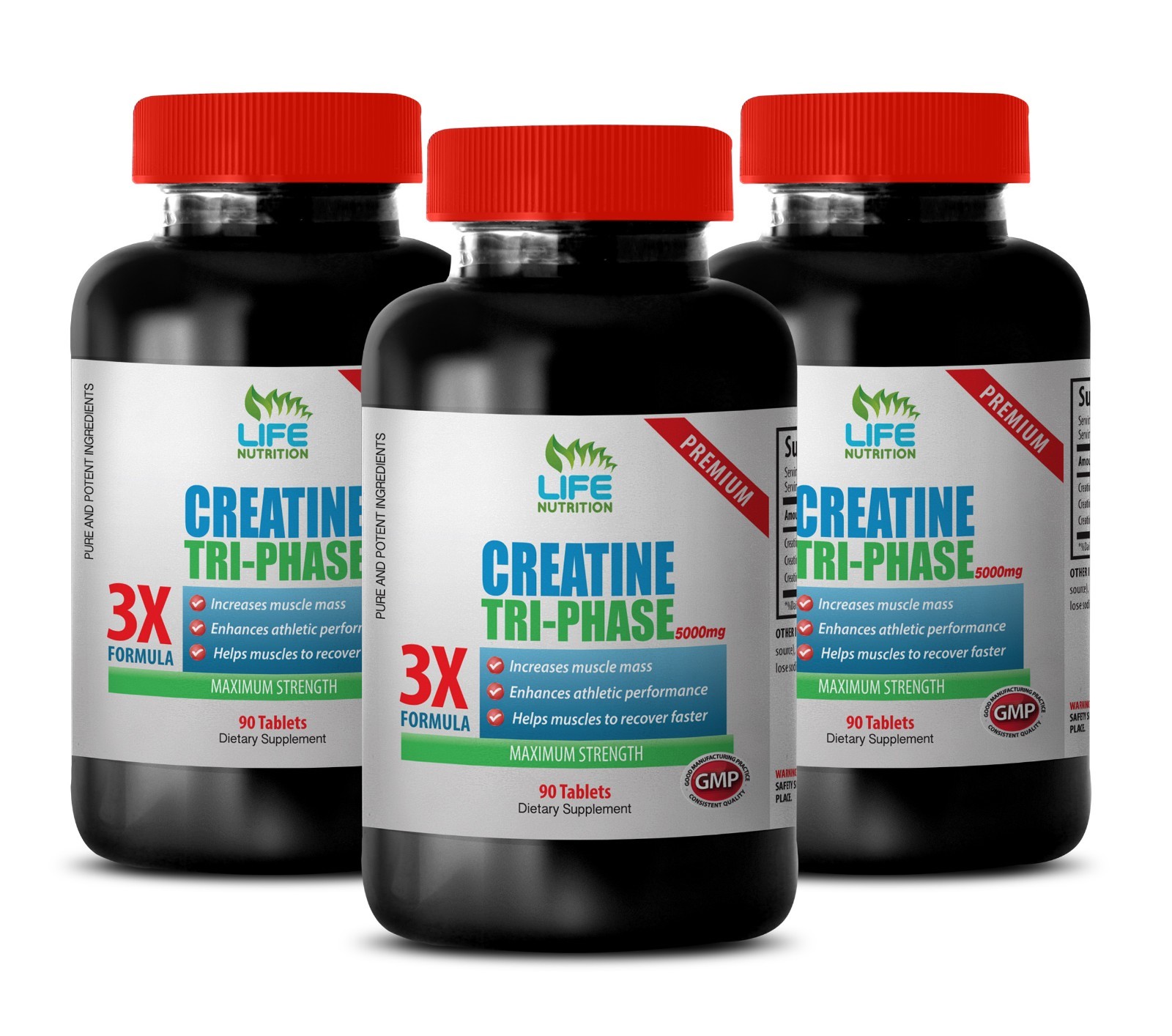provides energy for workouts - CREATINE TRI-PHASE 5000mg 3B - cognitive function