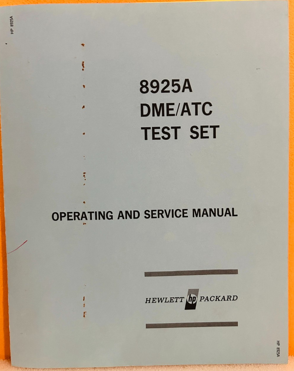 HP 08925-90006 Model 8925A DME / ATC Test Set Operating & Service Manual.