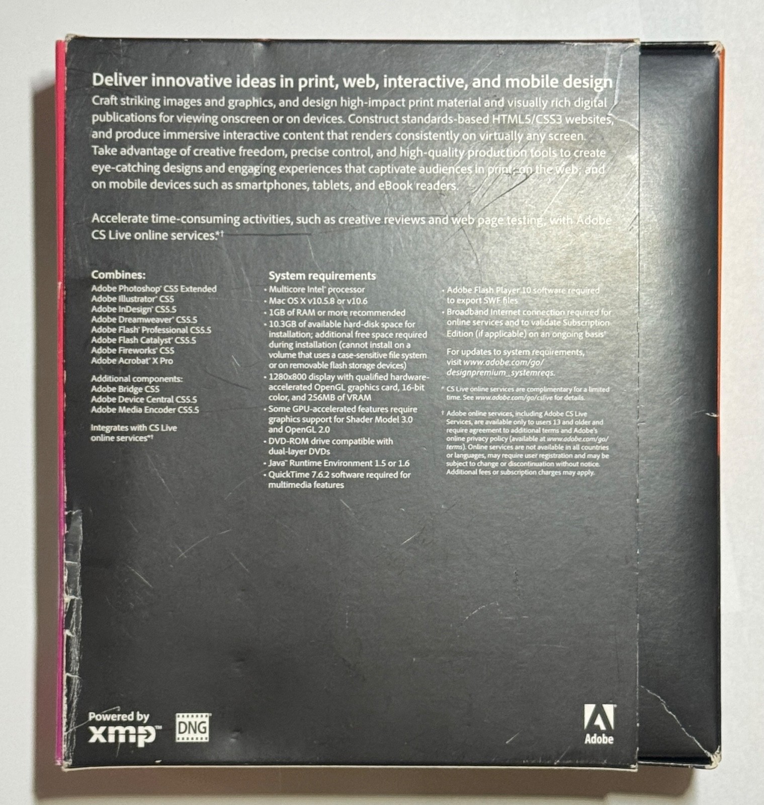 Adobe Creative Suite 5.5 Design Premium CS4 MAC OS Upgrade Version W/ Serial