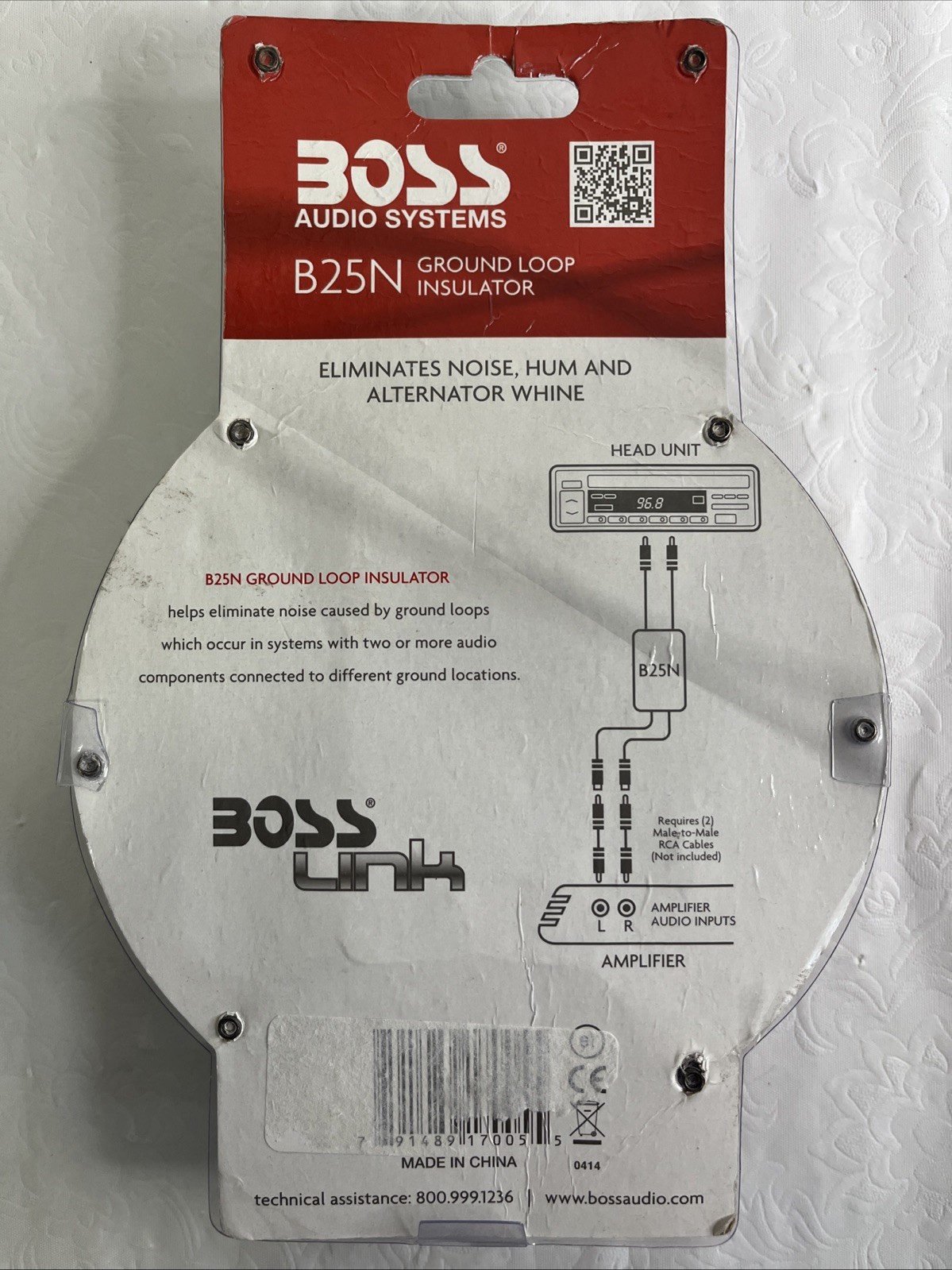 Boss Audio Systems Ground Loop Isolator B25N Noise Filter For Car Audio Sealed