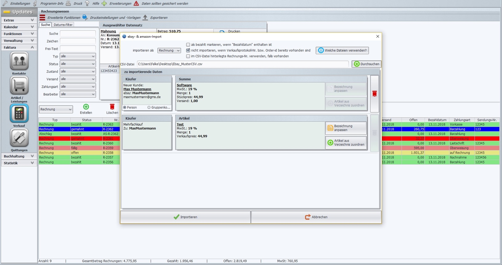 Invoice program, invoice writing, invoice software, invoice software, top IT
