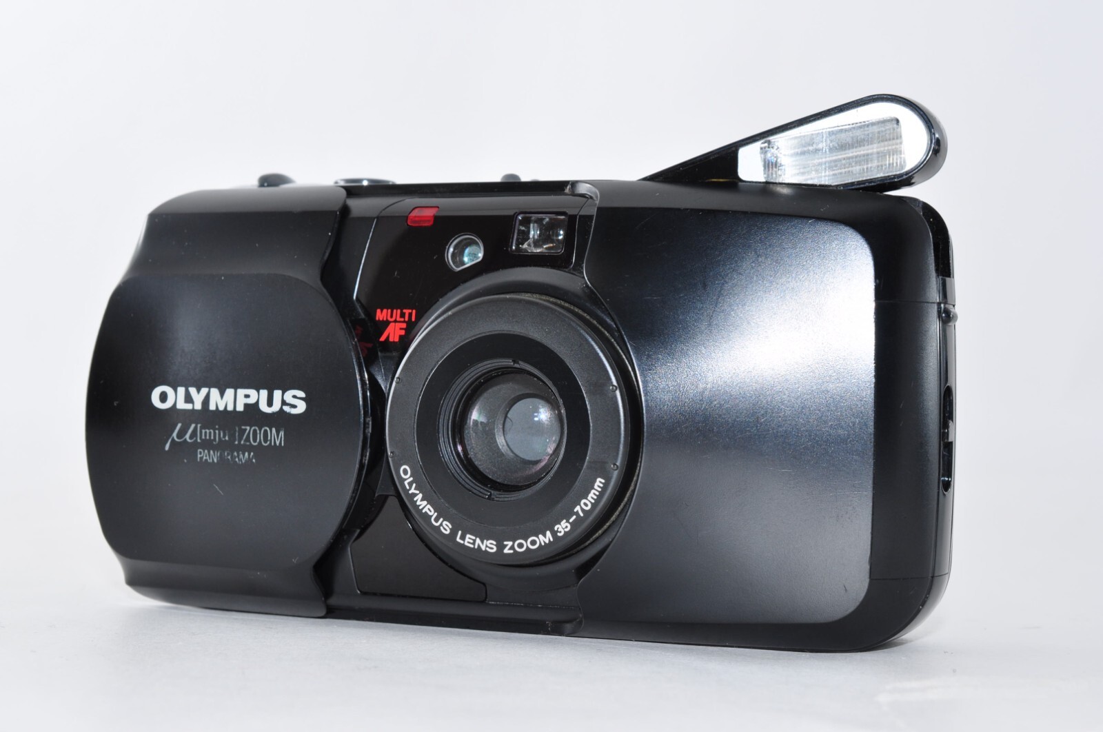 Olympus μ mju Panorama Black 35mm Point & Shoot Camera From JAPAN [Near MINT]